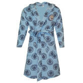 Manchester City badjas logo's blauw